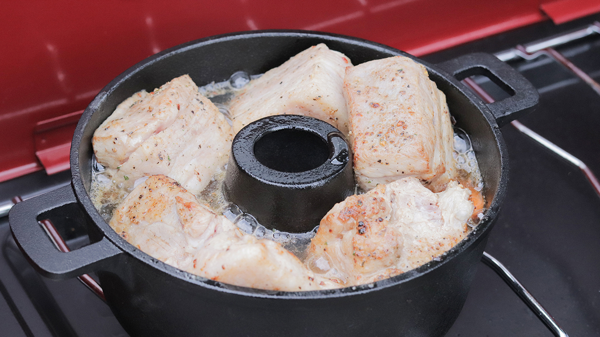 豚肉のビール煮＆コンソメ野菜スープ