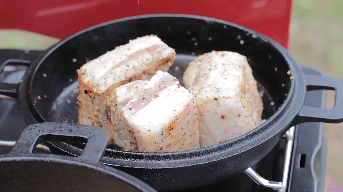 豚肉のビール煮＆コンソメ野菜スープ