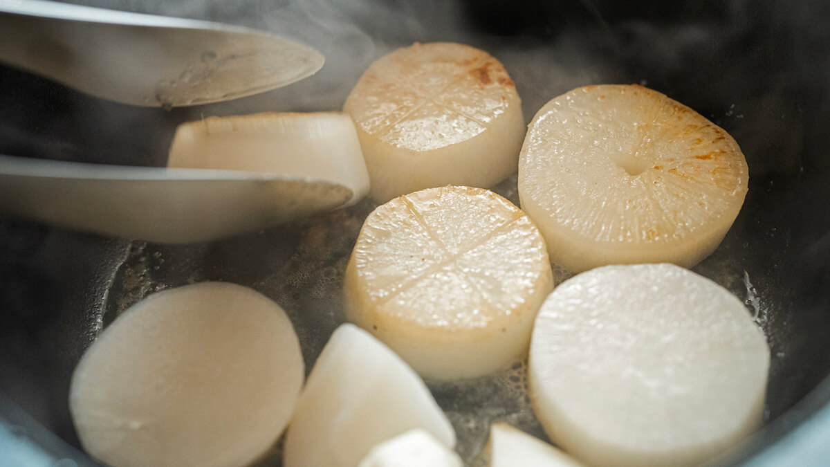 大根と牡蠣の炊いたん　レシピ