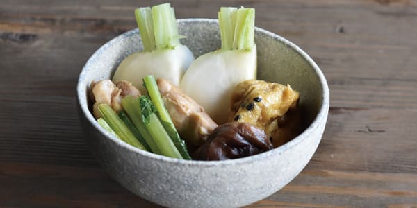 かぶと鶏もも肉のシンプル煮