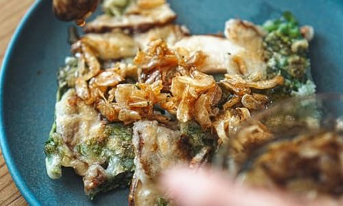 椎茸とルッコラのチヂミ