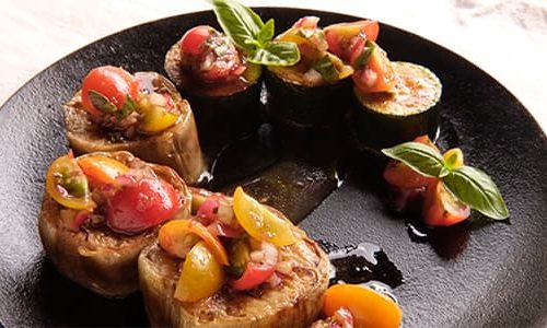 茄子とズッキーニの蒸し焼きグリル