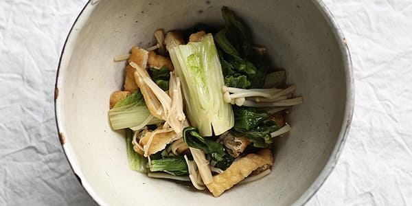 山東菜の瞬間煮びたし