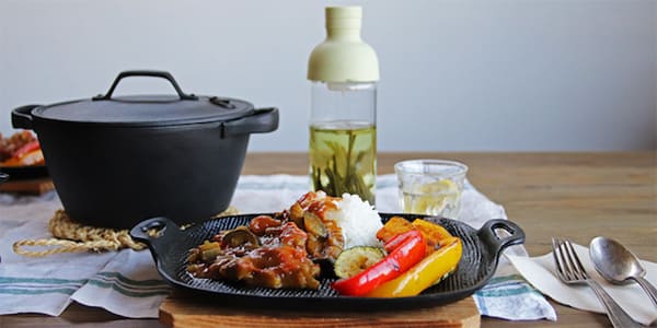 夏野菜カレーと野菜のグリル