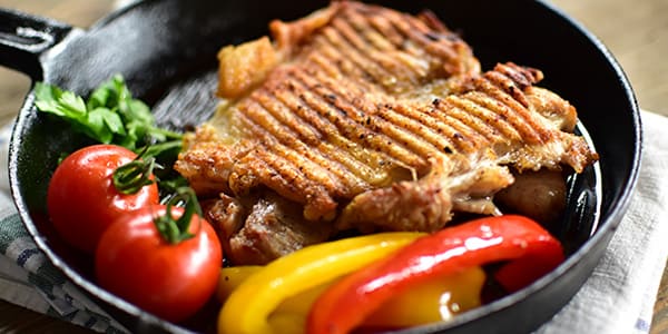 グリルパン　肉　焼き目