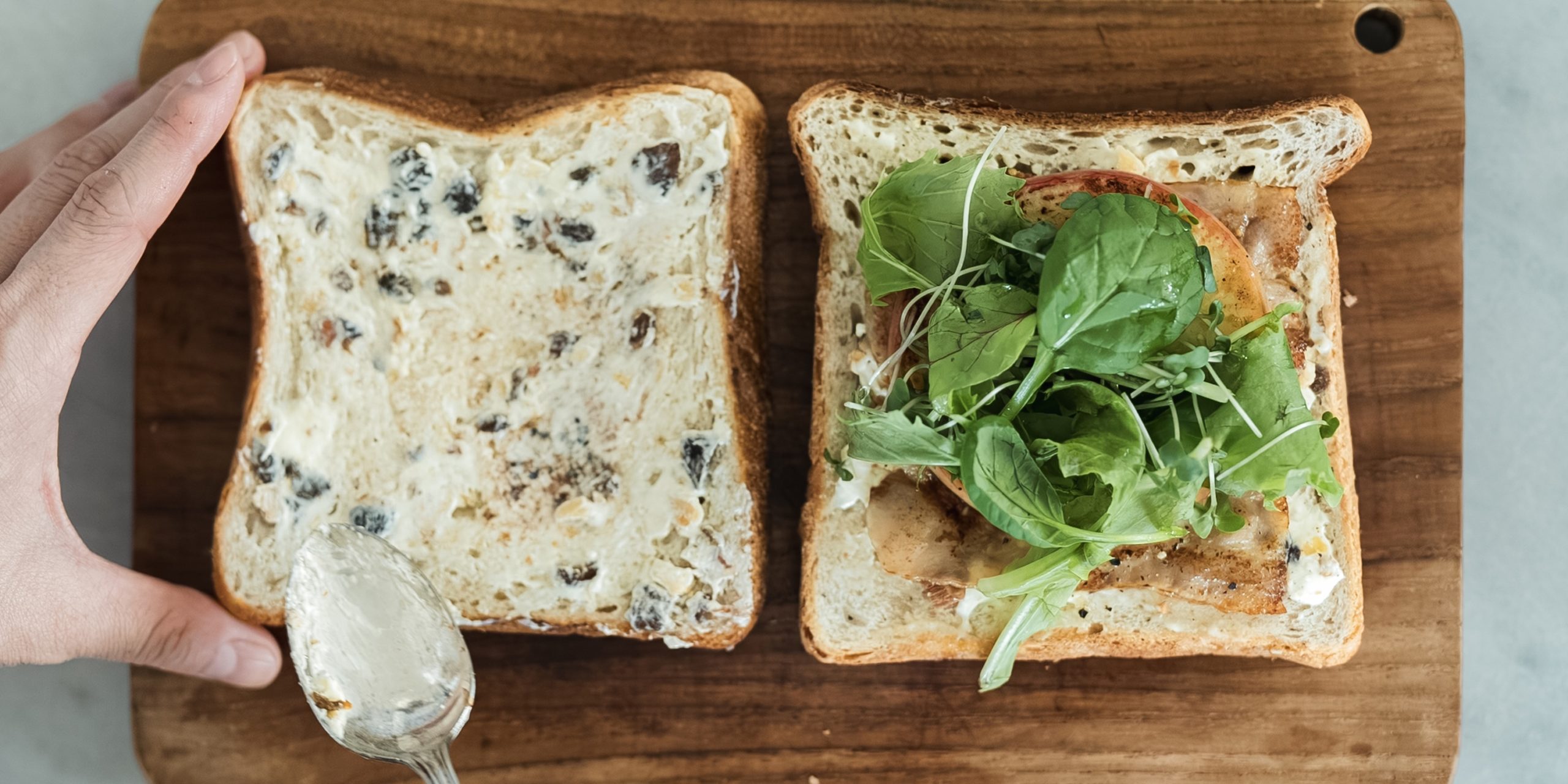 焼きりんごとベーコンのサンドイッチ　レシピ