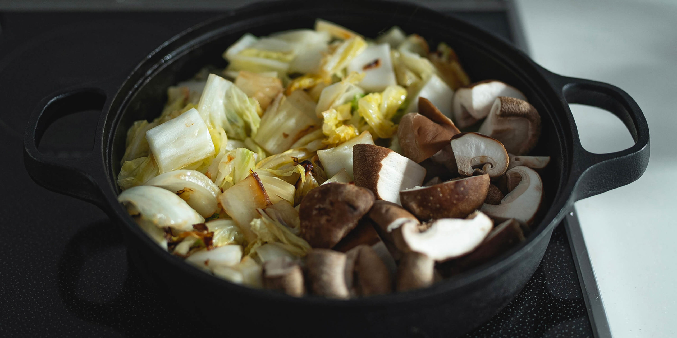 白菜と牡蠣の卵とじすき焼き　レシピ
