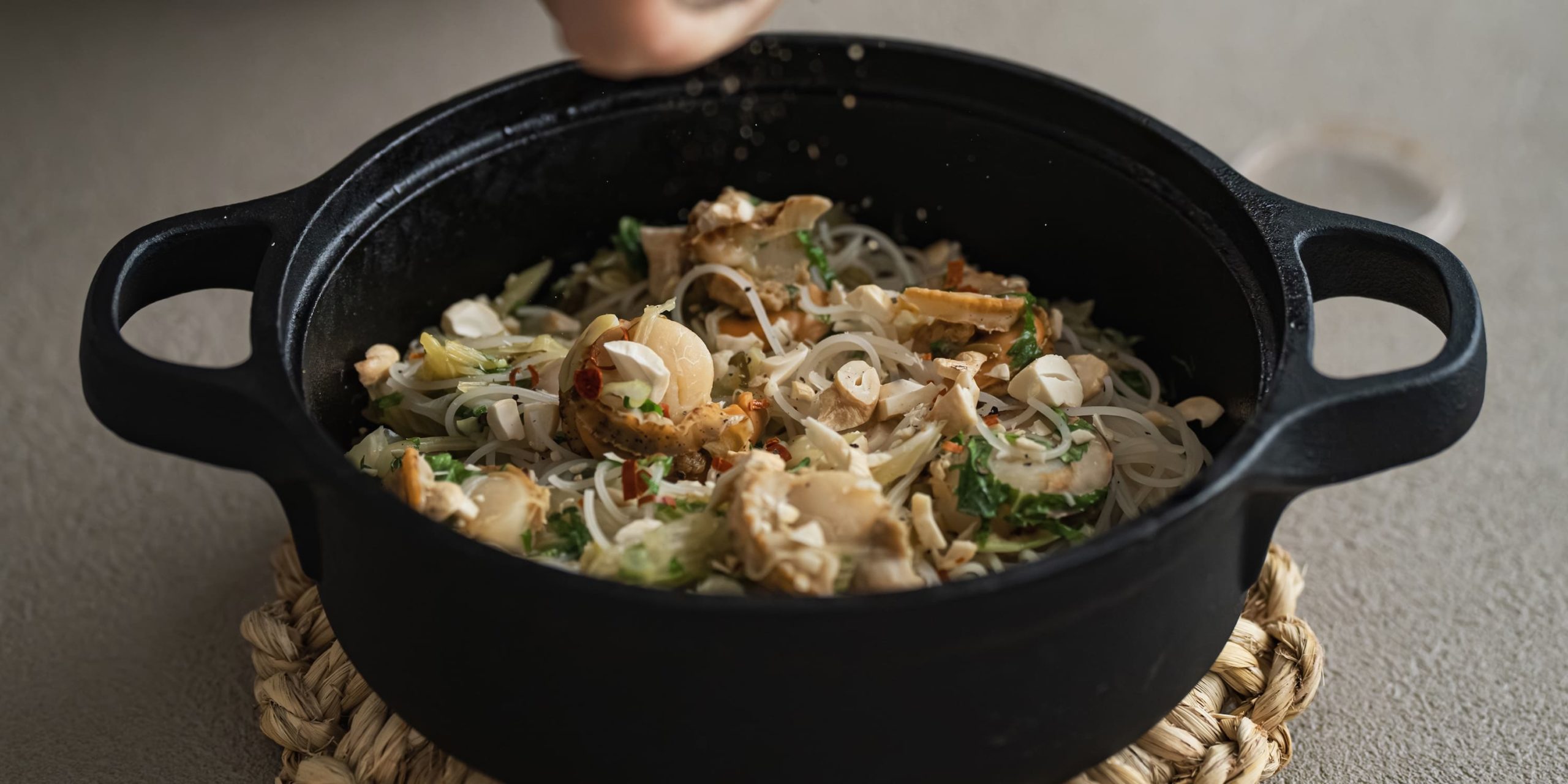 帆立とセロリの焼きビーフン レシピ
