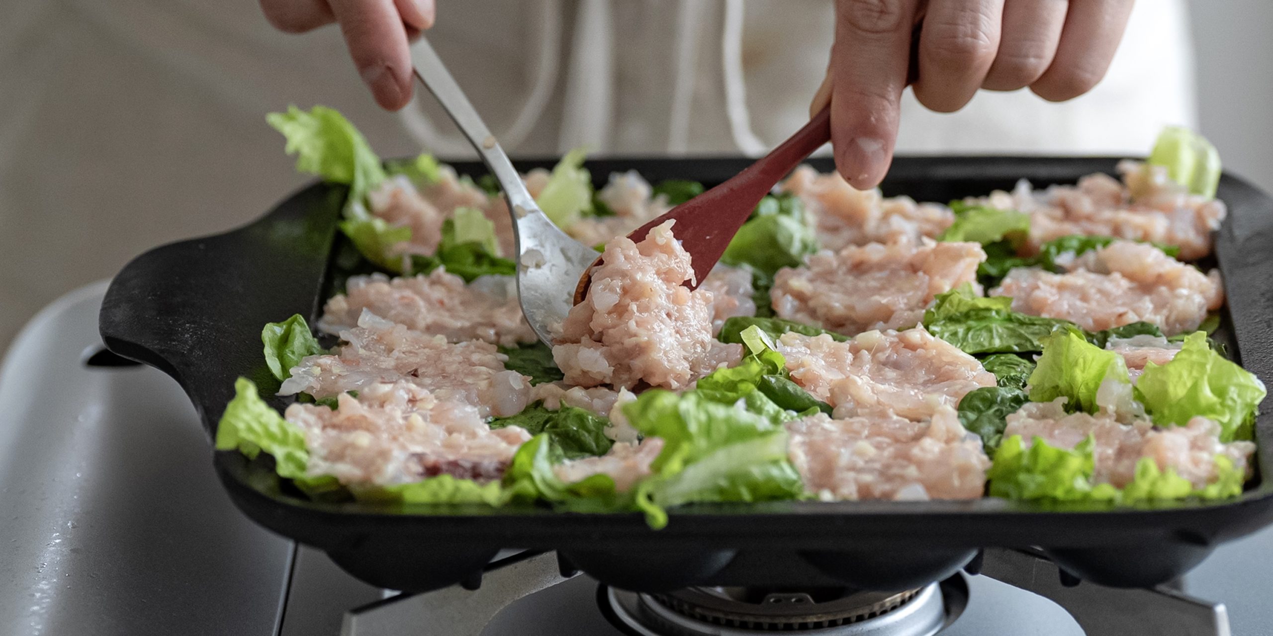 海老と鶏肉のレタス焼売(シュウマイ) レシピ